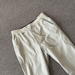 Lululemon Lab Mens Joggers Light‎ Tan Recycled Polyester Tapered Pants Size M